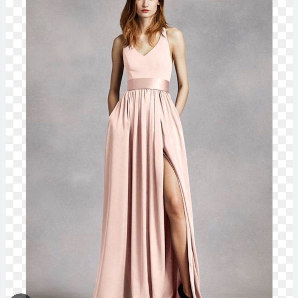 White by Vera Wang Pink Maxi Dress